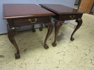 lot 705 image: CENTURY FURNITURE MAHOGONY CHAIRSIDE TABLES