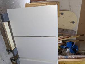 lot 101 image: White Madison 36 x 30 Wall Cabinet