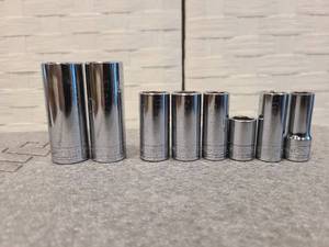 lot 50 image: SK  TOOLS MISCELLANEOUS 38 DRIVE 2 EXTRA DEEP SOCKETS & 5 DEEP SOCKETS 6 POINT