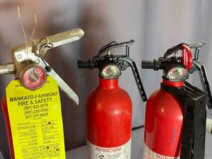 lot 201 image: 3 Fire Extinguishers