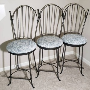 Iron Counter Chairs  set of 3