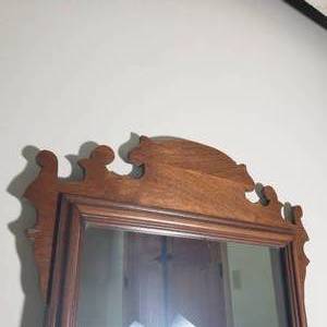 Antique Carved Wood Wall Mirror