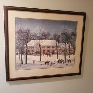 Michel Delacroix Print Snowy Homestead