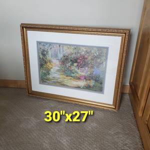 Framed English Garden Print