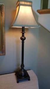 Bombay Tall Bronzey Candlestick Table Lamps