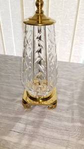 Waterford Crystal Brass Table Lamps
