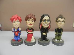 lot 23 image: JOKS THE OSBOURNES TALKING BOBBLEHEADS - OZZY, SHARON, JACK & KELLY - AWESOME SET - APPROX 8 - SEE PICTURES