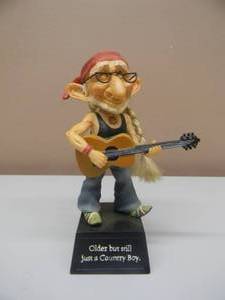 lot 32 image: COOTS OLDER BUT STILL JUST A COUNTRY BOY BOBBLEHEAD - VERY COOL PIECE - APPROX 7 - SEE PICTURES