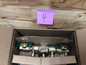 lot 4 image: 34 in. Bronze FPT x FPT Double Check Valve Assembly Backflow Preventer by Watts