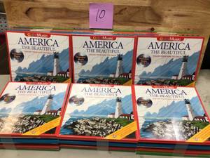 lot 10 image: Lot of 6 New America the Beautiful Books with CD