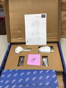 lot 14 image: Allure 1.2 GPM Single-Handle Wall Mount Bathroom Faucet in StarLight Chrome by GROHE
