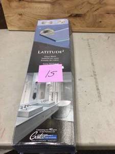 lot 15 image: Latitude II 20 in. W Minimalist Glass Shelf in Satin Nickel by Gatco