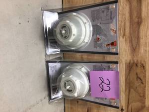 lot 22 image: Lot of 2 Fixed Post Kitchen Sink Strainer - Plastic with white finish by Glacier Bay