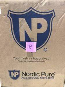 lot 41 image: Case of 16 x 25 x 1 Dust Reduction Pleated MERV 10 - FPR 7 Air Filters (6cs) by Nordic Pure