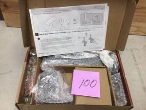 lot 100 image: Kenzo 2-Handle Wall Mount Bathroom Faucet Trim Kit in Matte Black (Valve Not Included) by Pfister