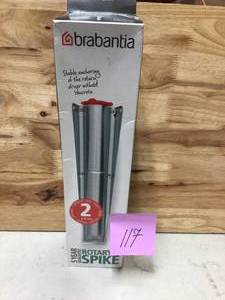 lot 117 image: Metal Ground Spike 1.35ft for Retractable Outdoor Rotary Clotheslines Top Spinner and Lift-O-Matic by Brabantia