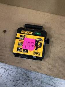 lot 207 image: 165 ft. Red Self-Leveling Cross-Line and Plumb Spot Laser Level with (3) AAA Batteries & Case by DEWALT