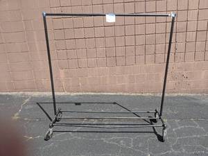 lot 102 image: Single Bar Clothing Rack