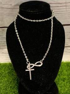 lot 4 image: Womens Cross & Infinity Necklace