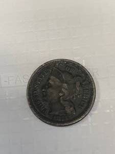 lot 18 image: 1874 3 Cent Piece