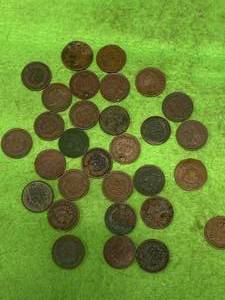 lot 49 image: Lot of 30 Indian Head Pennies