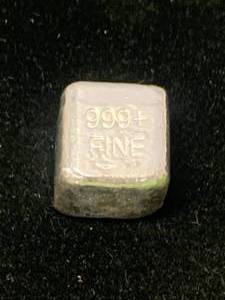 lot 51 image: 1oz .999 Silver Dice  Cube (rare)