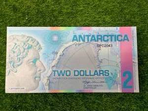 lot 68 image: Antarctica $2 Dollar Bill (very rare)