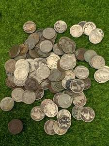 lot 70 image: Lot of 117 Buffalo Nickles