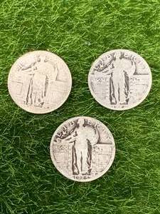 lot 80 image: Lot of 2 Standing Liberty Quarters