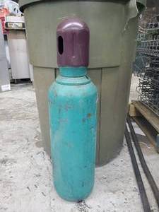 Empty small sized helium tank