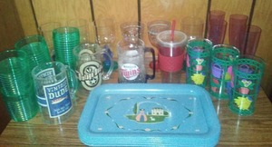 Vintage Metal lap trays and more.