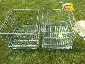 Vintage Metal Dairy Crates (2)