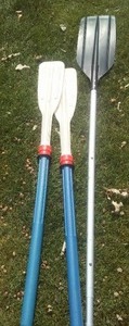 3 boat paddles. Adjustable,