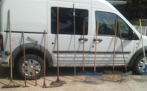 Misc. Yard Rakes etc. (11) Van not included.