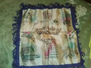 Souvenir of Hawaii WW II memorabilia. Silk.
