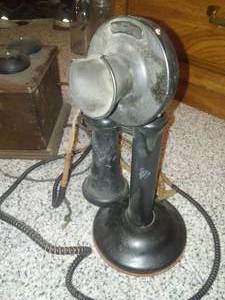 Western Electric Vintage Candlestick phone & crank box.
