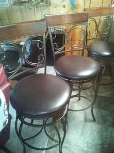 3 Swivel Bar Stools. Fabulous