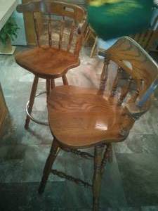 2 Misc. Wood Bar Stools
