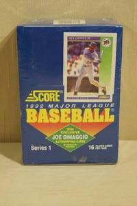 Box of 1992 Score Baseball Card Packs