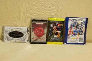4 Packs of Football Cards and Stickers
