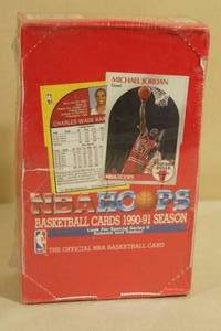 Box of 1990-91 NBA Hoops Basketball Card Packs