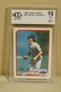1989 Topps Traded Rafael Palmeiro #93T Rookie Card - Beckett 10