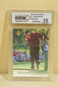 2001 Upper Deck Tiger Woods #1 Rookie Card - GEM 10