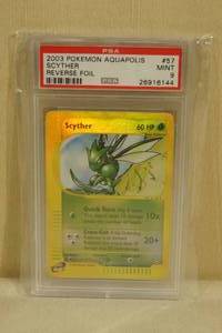 2003 Pokemon Aquapolis Scyther Reverse Foil #57 - PSA 9