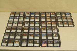 Full Binder Pages of Rare and Mythic Rare Magic the Gathering Cards
