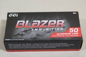 50 CCI Blazer 9mm Luger 115 Gr FMJ Aluminum Case Ammo