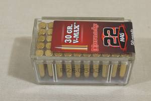 50 Hornady .22 MAG 30 Gr V-Max Ammo