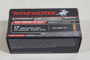 50 Winchester Varmint HE .17 Win Super Mag 25 Gr Polymer Tip Ammo