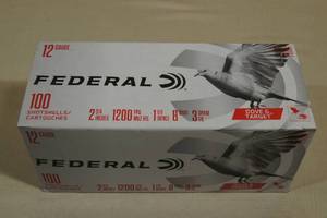 100 Federal 12 Ga 2-34 8 Shot Dove and Target Shotshells