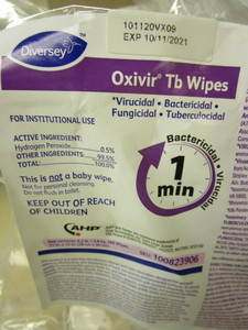 DIVERSY OXIVIR TB REFILL WIPES, VIRUCIDAL, BACTERICIDAL, FUNGICIDAL, TUBERCULOCIDAL - BULK CASES